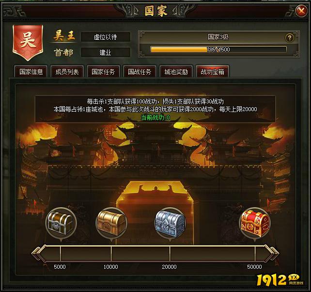 1912yx《三国之志3》国家玩法